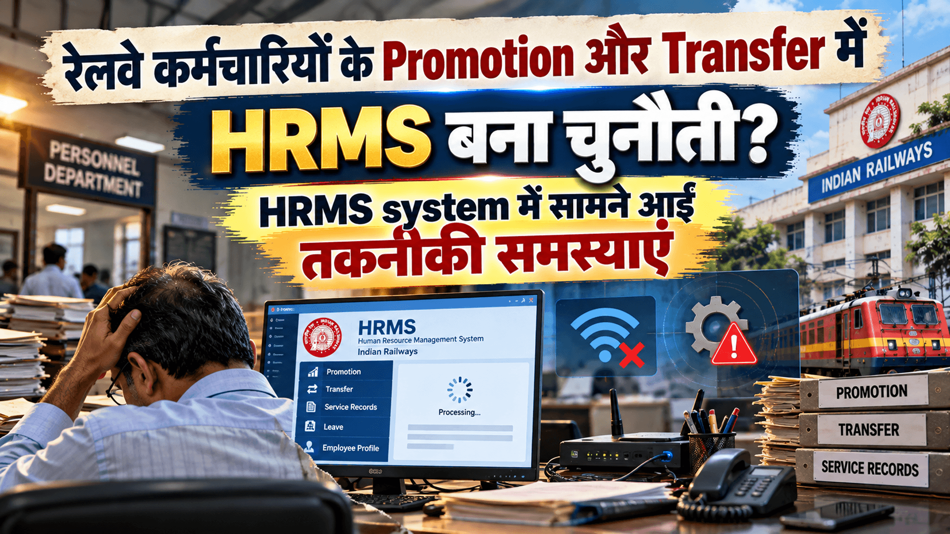 रेलवे कर्मचारियों के Promotion और Transfer में HRMS बना चुनौती? HRMS system में सामने आईं तकनीकी समस्याएं