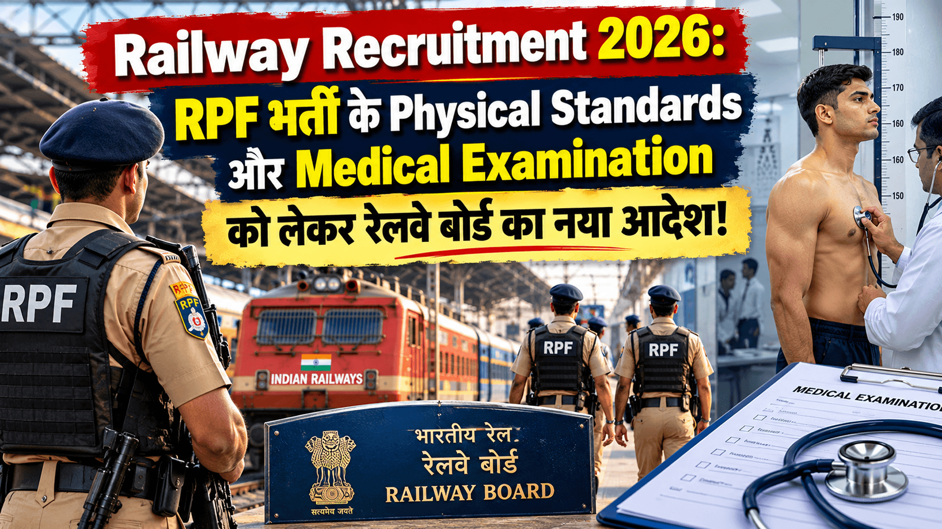 Railway Recruitment 2026: RPF भर्ती के Physical Standards और Medical Examination को लेकर रेलवे बोर्ड का नया आदेश!