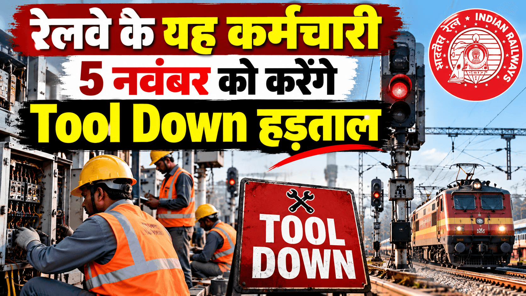 Railway S&T कर्मचारियों की लंबित मांगें: 5 नवंबर को ‘Tool Down’ की चेतावनी, ट्रेन संचालन पर पड़ सकता है असर